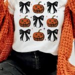 Halloween pumpkin print μπλουζάκι