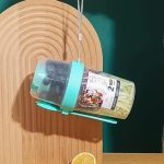 Salad cup με 3 θήκες και κουταλο-πίρουνο γαλάζιο