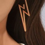 Σκουλαρίκια κεραυνοί σε χρυσή απόχρωση