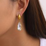 Ατσάλινα κρεμαστά σκουλαρίκια σταγόνες