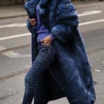 Fluffy μακριά γούνα μπλε