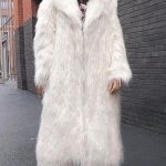 Fluffy μακριά γούνα άσπρη