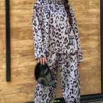 Leopard σετ φόρμας σε γκρί απόχρωση