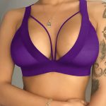 Hollow out ημιδιάφανο μπραλετ σε μωβ