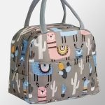 Lama γκρί ισοθερμική τσάντα μεταφοράς φαγητού