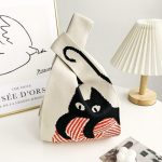 Μικρό υφασμάτινο τσαντάκι φαγητού με γατούλα