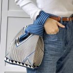 Μικρό vintage υφασμάτινο τσαντάκι μεταφοράς φαγητού