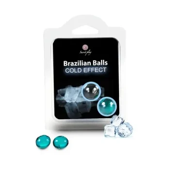 Brazilian Balls Cool Effect που λιώνουν στο δέρμα, απελευθερώνοντας λιπαντικό έλαιο με δροσιστική δράση για αισθησιακή εμπειρία.