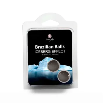 Brazilian Balls Polar Cold που λιώνουν στο δέρμα απελευθερώνοντας δροσιστικό λάδι μασάζ με αίσθηση πάγου και ευκάλυπτο.