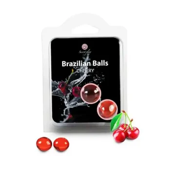 Brazilian Balls Cherry που λιώνουν στο δέρμα απελευθερώνοντας λάδι μασάζ με άρωμα κερασιού για αισθησιακή εμπειρία.