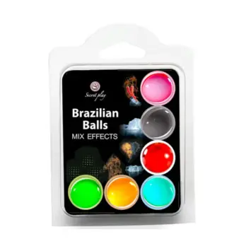 KooKoo 24 Σετ 6 βραζιλιάνικες μπάλες με διαφορετικά χρώματα και εφέ (ζέστη, κρύο, δόνηση) για ερωτικό μασάζ.