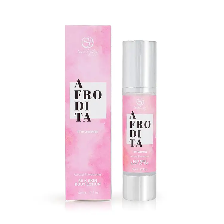 Secretplay - Γυναικείο Body Lotion AFRODITA φερομόνης 50ml 1 Afrodita Silky Skin γυναικεία λοσιόν σώματος 50 ml με εκχύλισμα τρούφας, airless συσκευασία και έντονο γλυκό άρωμα καραμέλας με essence τριαντάφυλλου