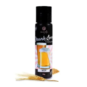 Βρώσιμο λιπαντικό Drunk In Love με γεύση μπίρα, 60ml, χωρίς αλκοόλ και συμβατό με προφυλακτικά και ερωτικά παιχνίδια