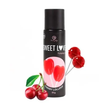 Βρώσιμο λιπαντικό τζελ SWEET LOVE με γεύση κεράσι, 60ml, υδατοδιαλυτό και κατάλληλο για στοματική χρήση