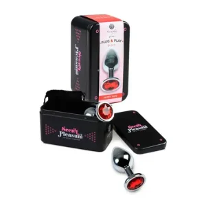 Μεταλλική πρωκτική σφήνα 9,5cm από αλουμίνιο με διαμάντι στη βάση.