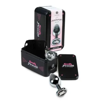 Μεταλλική πρωκτική σφήνα με διαμάντι στη βάση, 9,5cm μήκος και 145gr βάρος.