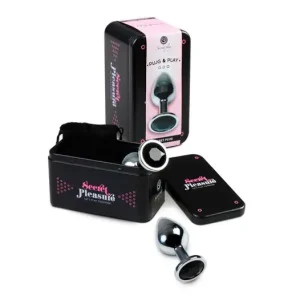 Μεταλλική πρωκτική σφήνα 8,5cm σε μαύρο χρώμα με διαμαντιού βάση.