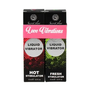 Σετ διεγερτικών LOVE VIBRATIONS για ζευγάρια με τζελ για άνδρα και γυναίκα.