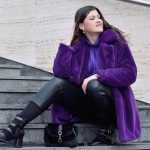 Playful luxury teddy fur μωβ