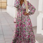 Μακρύ πολύχρωμο floral φόρεμα