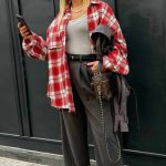 Πουκάμισο boyfriend καρό κόκκινο