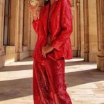 Disco sequin σακάκι κόκκινο