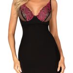 Μαύρο babydoll σετ Rosenty (M/L)