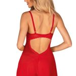 Σετ babydoll με στρινγκ και λουλουδάτο δαντελένιο μοτίβο (M/L)