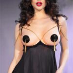 Μαύρα strass nipple covers (ONE SIZE)