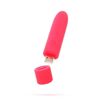 Δονητής bullet SYMONE INTENSE σε μωβ χρώμα, με 8 μοτίβα δόνησης και USB επαναφόρτιση, κατασκευασμένος από υποαλλεργική σιλικόνη.