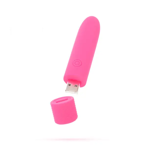 Intense - Mini Bullet δονητής SYMONE ροζ 10cm 1 Δονητής bullet SYMONE INTENSE σε μωβ χρώμα, με 8 μοτίβα δόνησης και USB επαναφόρτιση, κατασκευασμένος από υποαλλεργική σιλικόνη.
