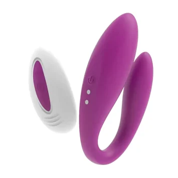 Ασύρματος δονητής ζευγαριών Kitty σε μοβ χρώμα με 2 μοτέρ και τηλεχειριστήριο