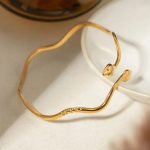 Βραχιόλι χρυσό με σχέδιο φίδι
