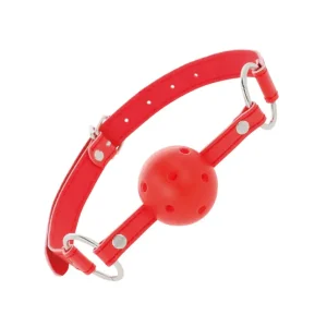Ball Gag DARKNESS με δερμάτινα λουριά και ρυθμιζόμενη εφαρμογή