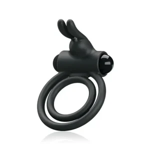 Διπλό δονητικό δαχτυλίδι στύσης από σιλικόνη με δονητικό bullet για κοινή διέγερση