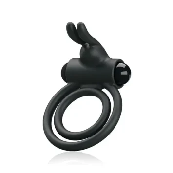 Διπλό δονητικό δαχτυλίδι στύσης από σιλικόνη με δονητικό bullet για κοινή διέγερση