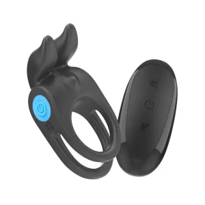 SAM διπλό δονητικό δαχτυλίδι στύσης INTENSE από μαλακή σιλικόνη με τηλεχειριστήριο