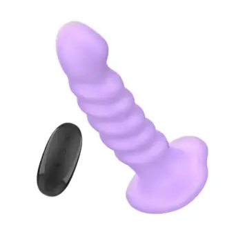 KooKoo 23 INTENSE BRENDA μωβ δονητής 14 cm με 10 επίπεδα δόνησης, τηλεχειριστήριο, super soft σιλικόνη phthalate-free, εύκαμπτο σώμα, suction cup βάση, αδιάβροχος και USB επαναφορτιζόμενος