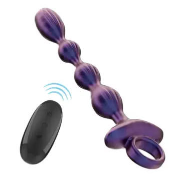 KooKoo 21 INTENSE JACKIE δονητικό anal plug από super soft σιλικόνη με τηλεχειριστήριο, 10 λειτουργίες δόνησης, αδιάβροχο και USB επαναφορτιζόμενο