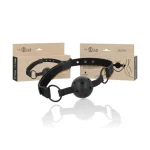 Intense - Φετιχιστικό φίμωτρο δερματίνη με μπάλα μαύρο