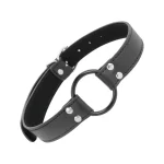 Darkness Sensations - Φίμωτρο δερμάτινο με δαχτυλίδι 3.6cm