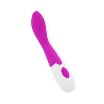 Bishop δονητής Lilac & White από σιλικόνη υψηλής ποιότητας, με 30 λειτουργίες δόνησης και εργονομικό σχεδιασμό.