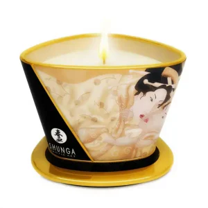 Κερί μασάζ Shunga 170ml με άρωμα βανίλιας που μετατρέπεται σε ζεστό λάδι