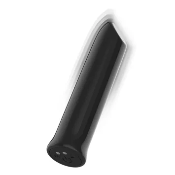 Μαύρος bullet δονητής TODRICK 10.2cm από ιατρική σιλικόνη με 10 λειτουργίες δόνησης και μαγνητική φόρτιση