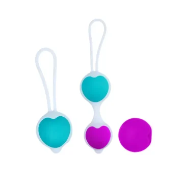Σετ κολπικές μπάλες Flirtation Hegel Ball από σιλικόνη με 4 βάρη και βάση, ιδανικό για ενδυνάμωση πυελικού εδάφους