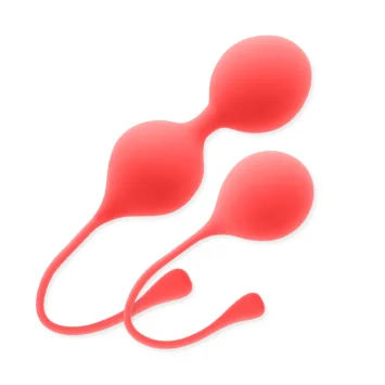 Κόκκινες κολπικές μπάλες KEGEL PACK KENDALL από σιλικόνη για ασκήσεις πυελικού εδάφους