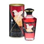 Shunga - Λαδι μασάζ Φράουλα και Σαμπάνια με θερμαινόμενο εφέ 100ml