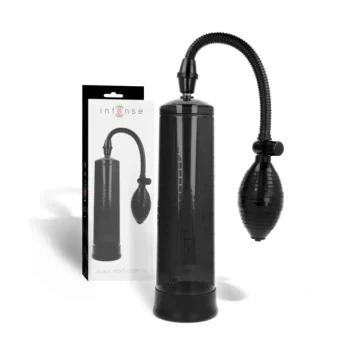 Intense Penis Pump 02 αντλία πέους με μανόμετρο, 20 cm μήκος και 6.5 cm διάμετρο, από ABS και σιλικόνη.