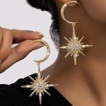 Moon Star κομψά κρεμαστά σκουλαρίκια