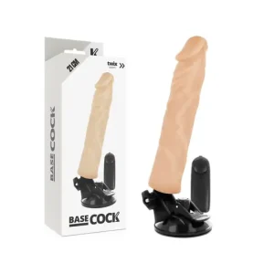 Ρεαλιστικός δονητής BASECOCK 21cm με χειριστήριο και βεντούζα